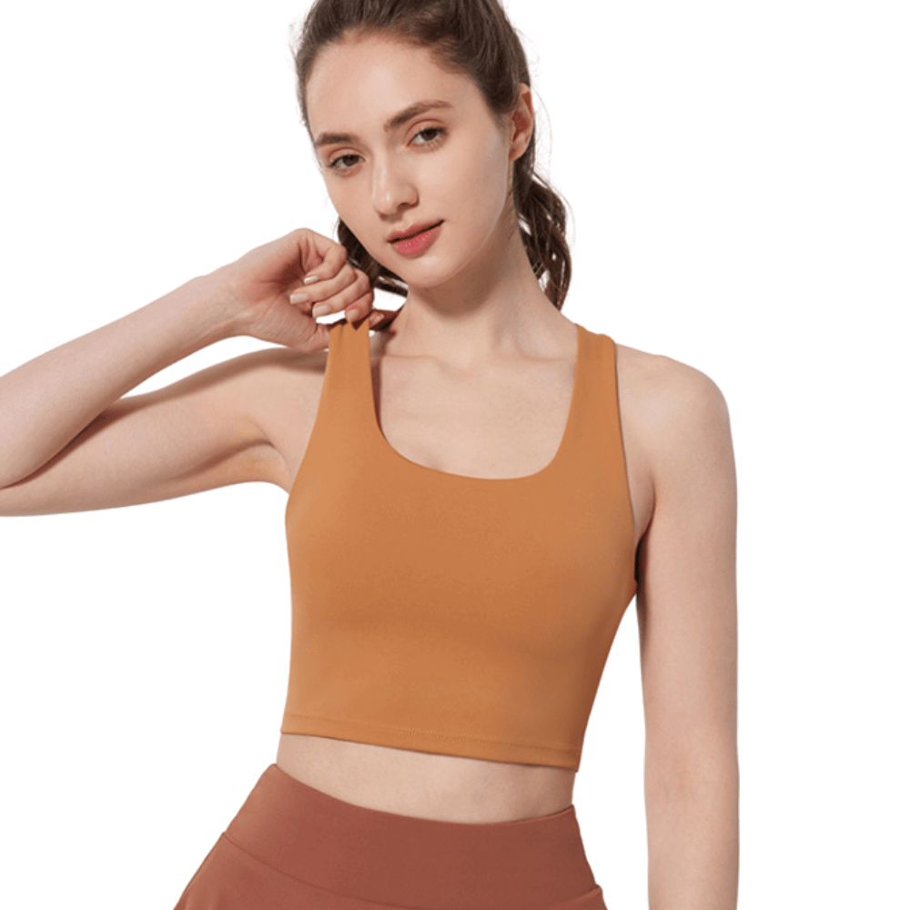 Seamless Criss-Cross Back Supportive Sports Bra