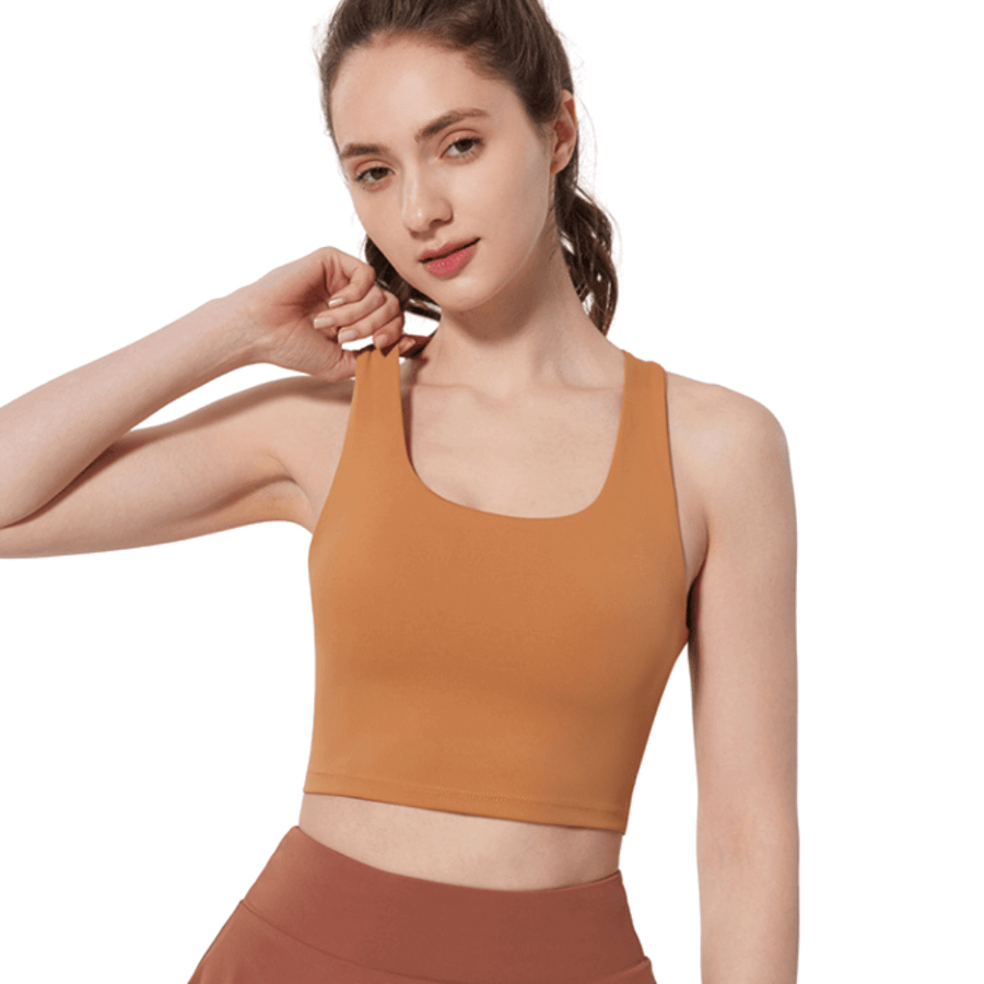 Seamless Criss-Cross Back Supportive Sports Bra