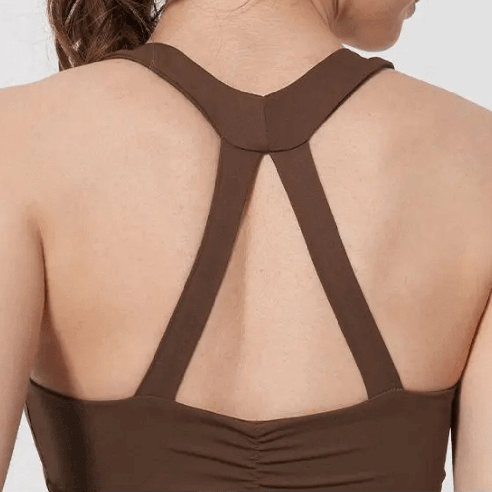Seamless Criss-Cross Back Supportive Sports Bra