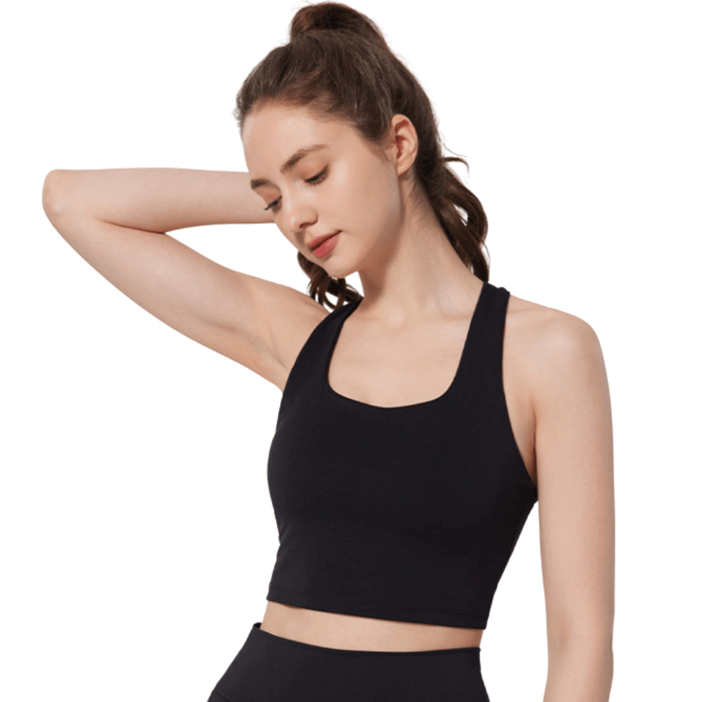 Seamless Criss-Cross Back Supportive Sports Bra