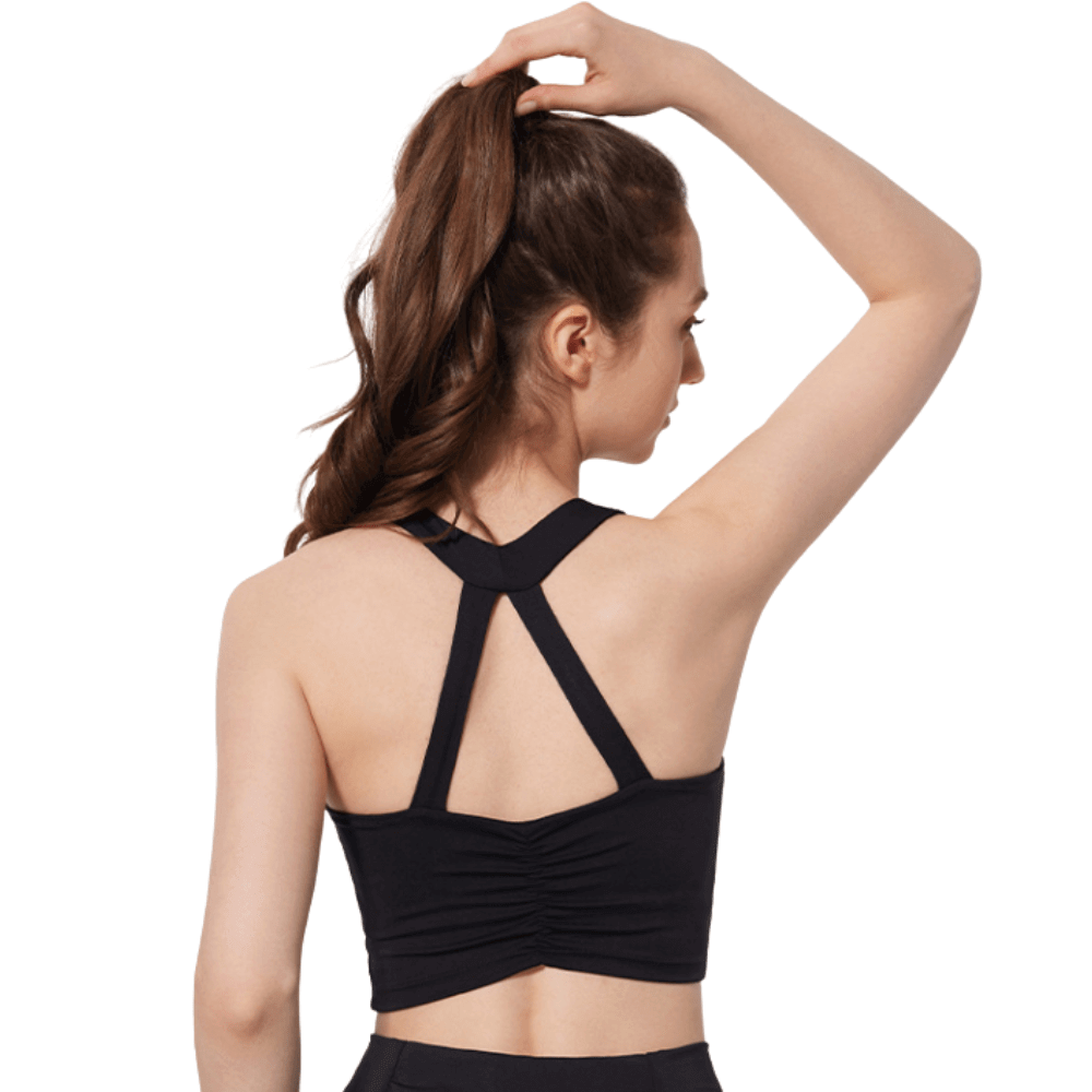 Seamless Criss-Cross Back Supportive Sports Bra