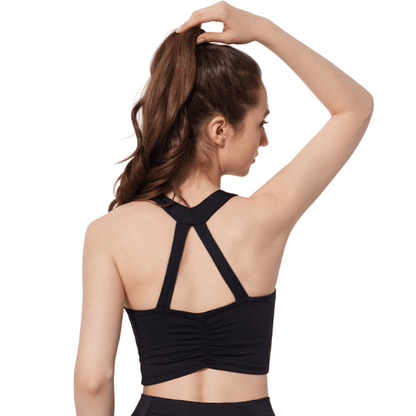 Seamless Criss-Cross Back Supportive Sports Bra