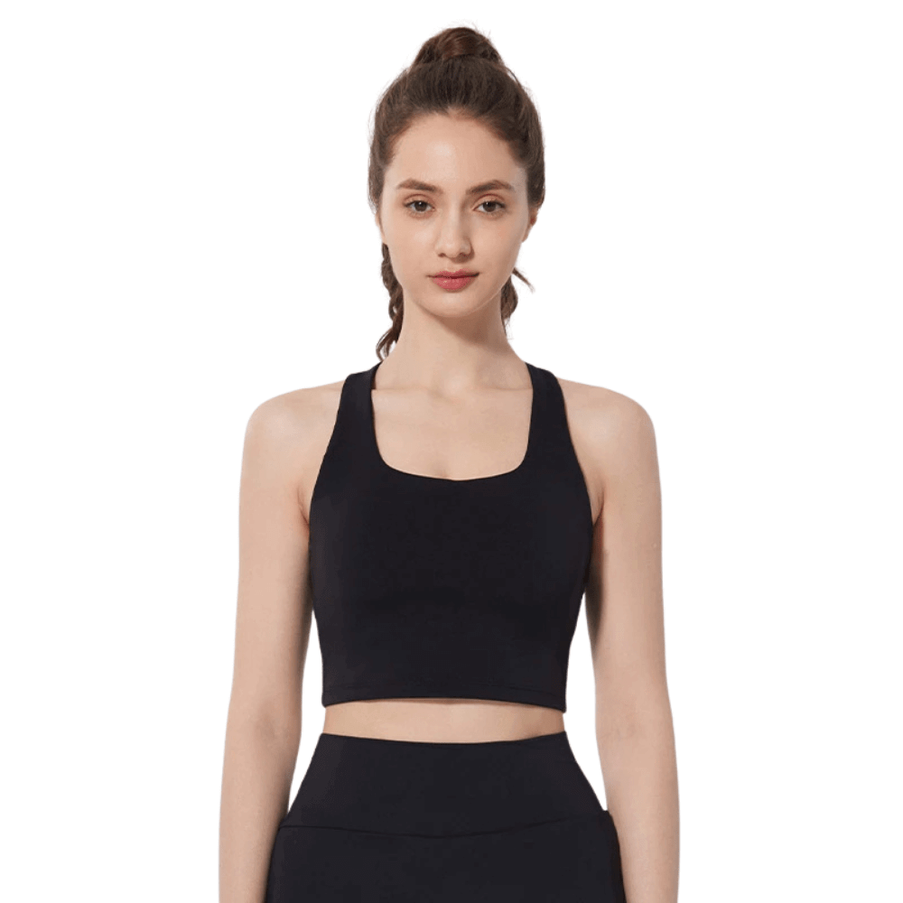 Seamless Criss-Cross Back Supportive Sports Bra