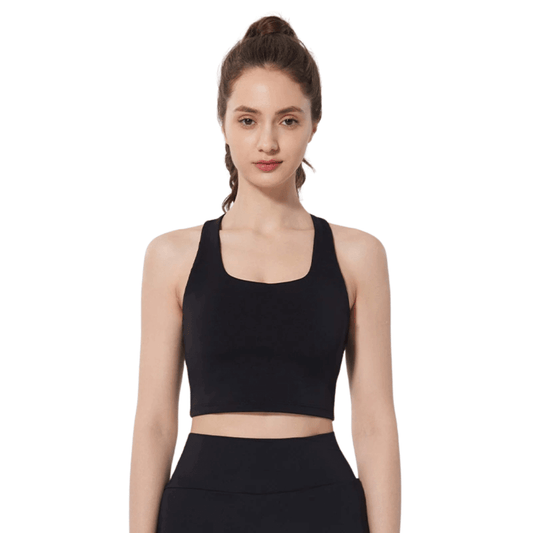 Seamless Criss-Cross Back Supportive Sports Bra