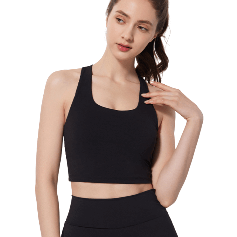 Seamless Criss-Cross Back Supportive Sports Bra