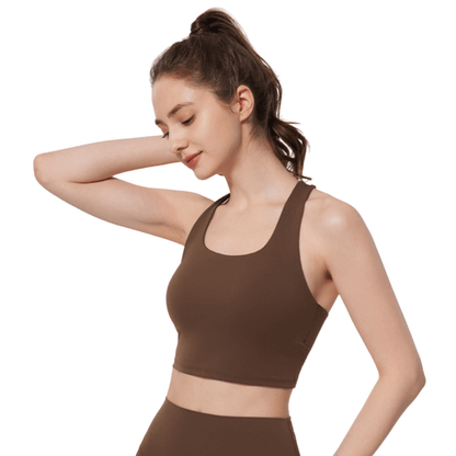 Seamless Criss-Cross Back Supportive Sports Bra