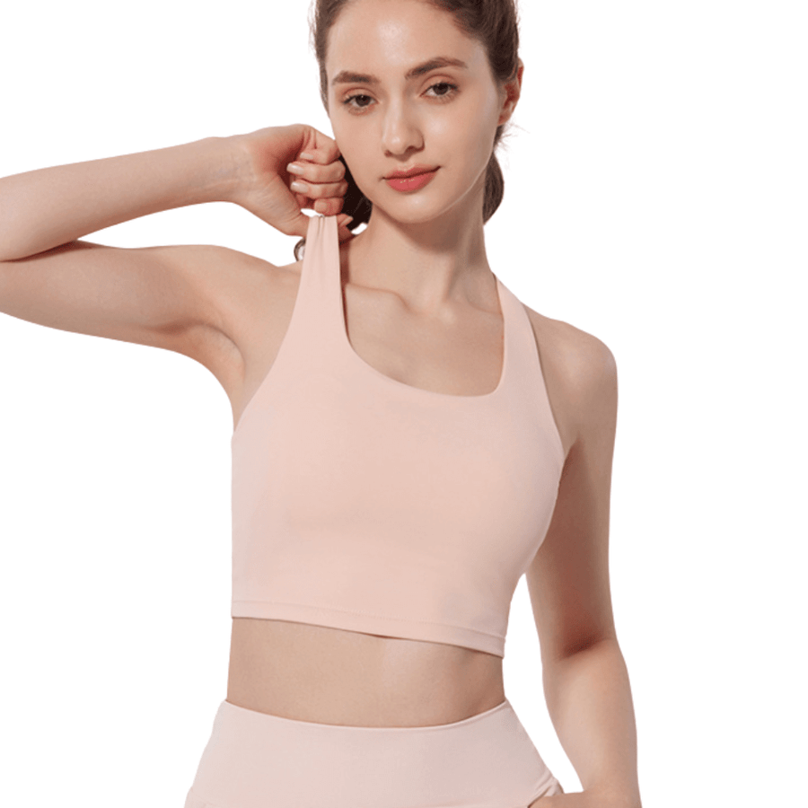 Seamless Criss-Cross Back Supportive Sports Bra