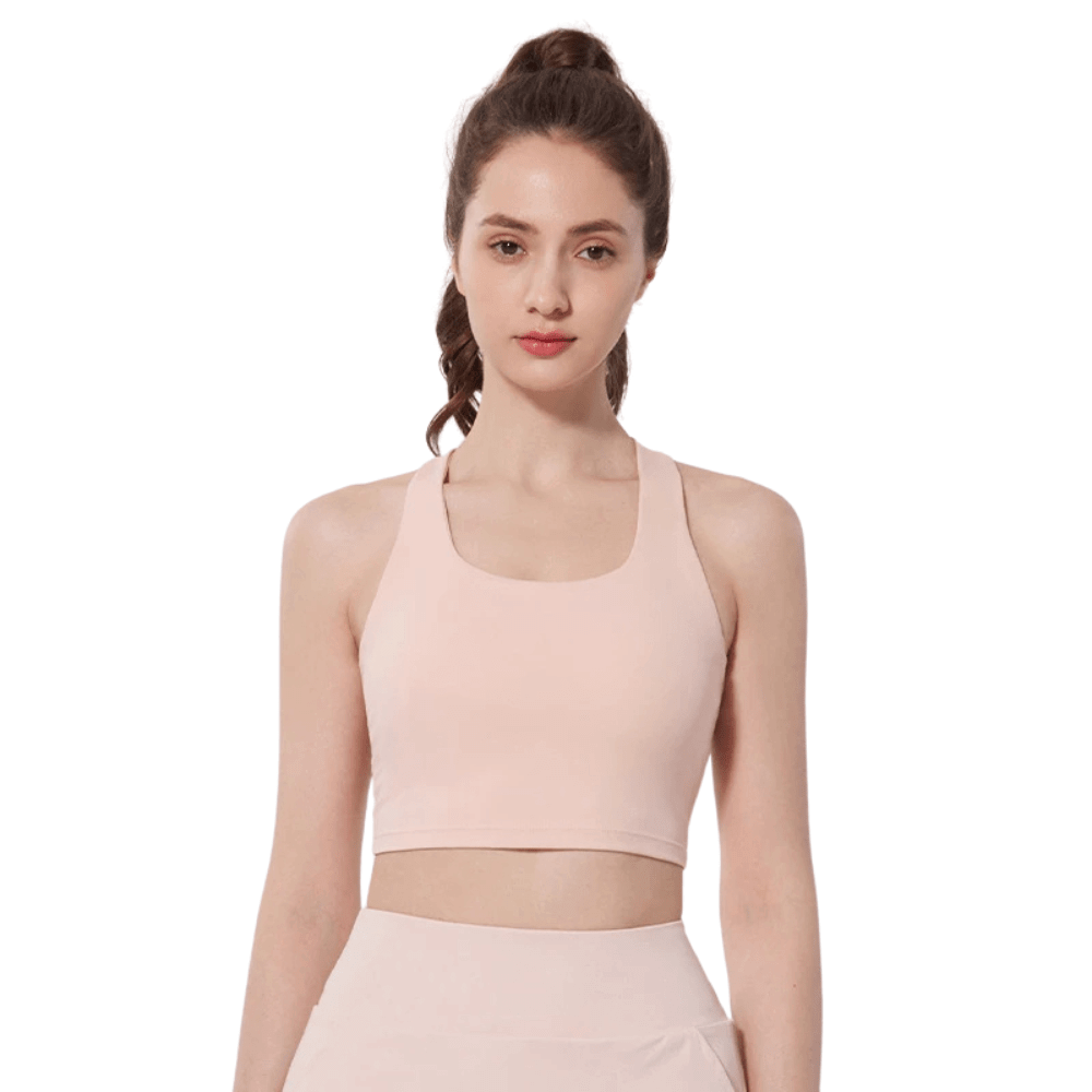 Seamless Criss-Cross Back Supportive Sports Bra