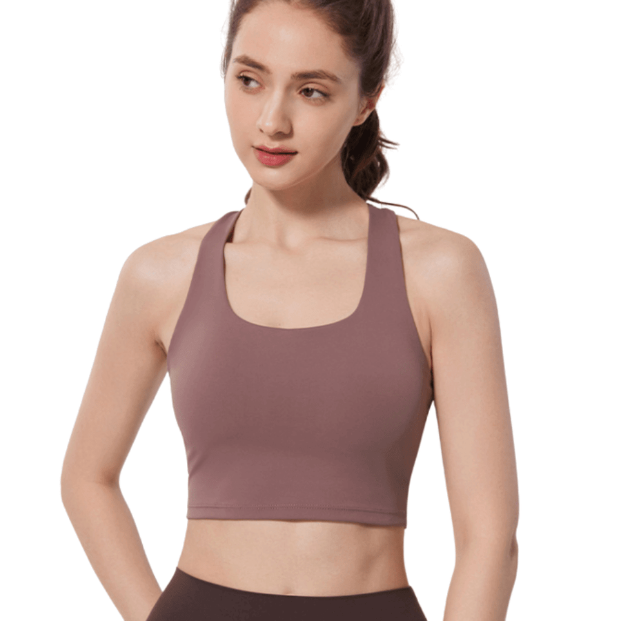 Seamless Criss-Cross Back Supportive Sports Bra