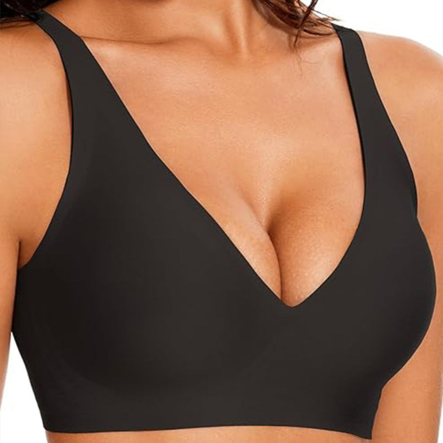 Seamless Deep V Wireless Bra with Jelly Strip Lift