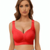 Seamless Full-Coverage Plus Size T-Shirt Bra with MagicLift™ Support - Red