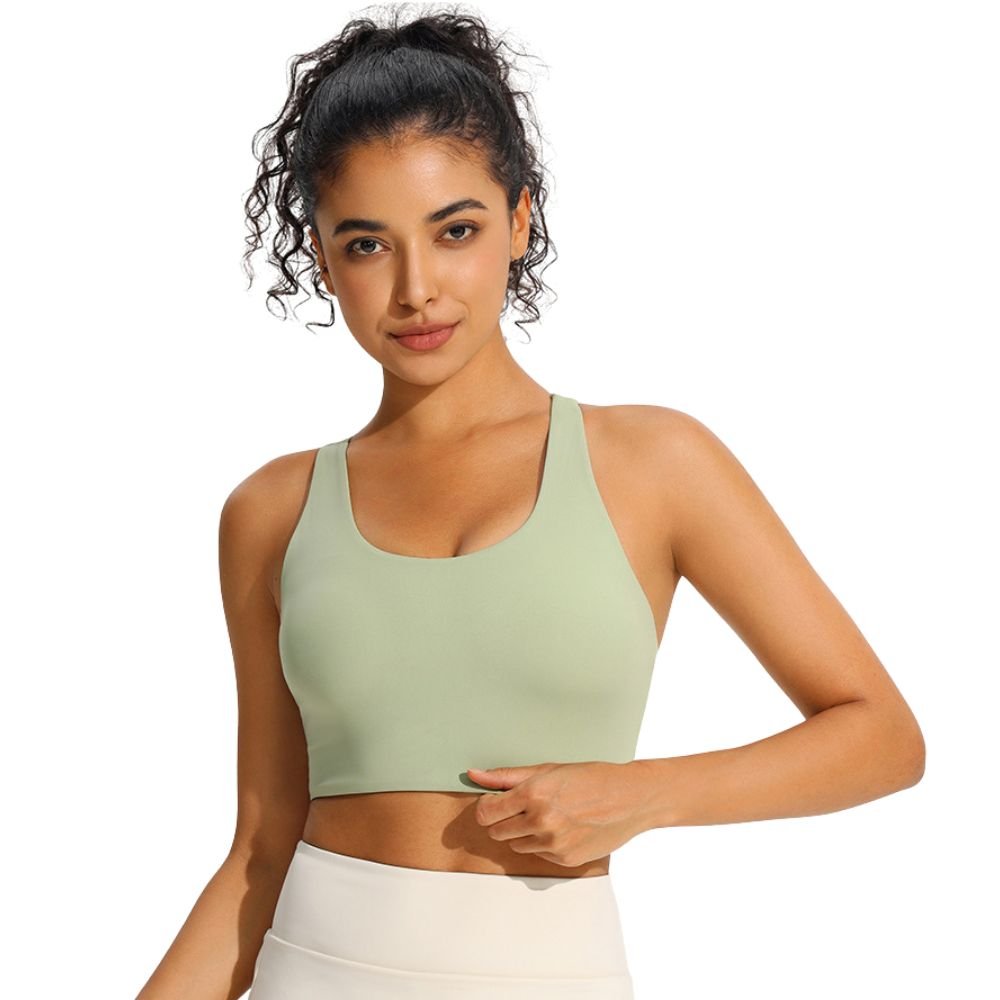 Criss-Cross Back Seamless Padded Sports Bra