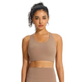 Criss-Cross Back Seamless Padded Sports Bra