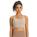 Criss-Cross Back Seamless Padded Sports Bra