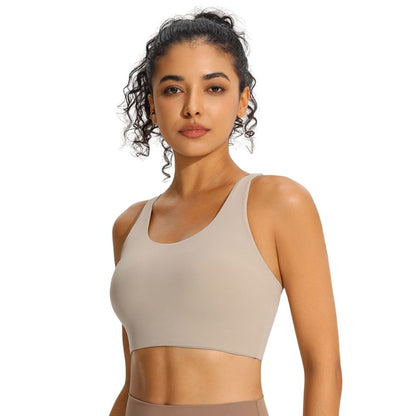 Criss-Cross Back Seamless Padded Sports Bra