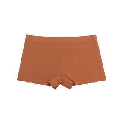 Seamless Ruffle Scallop Hem Boyshorts Underwear
