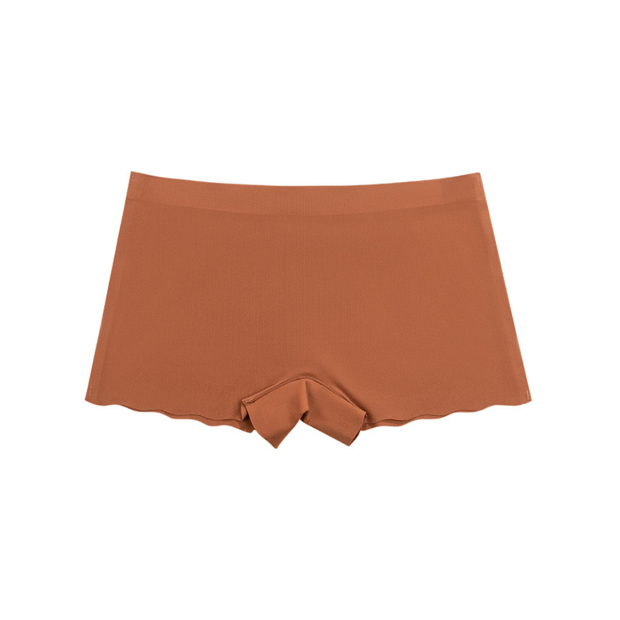 Seamless Ruffle Scallop Hem Boyshorts Underwear