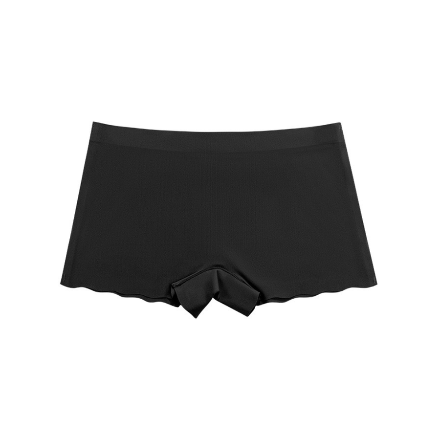 Seamless Ruffle Scallop Hem Boyshorts Underwear