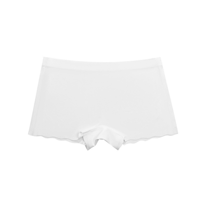 Seamless Ruffle Scallop Hem Boyshorts Underwear