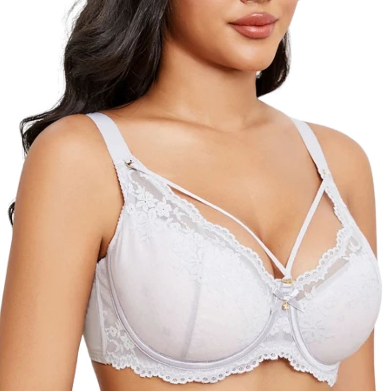 CloudSoft™ Floral Lace Seamless Plus Size Underwire Bra