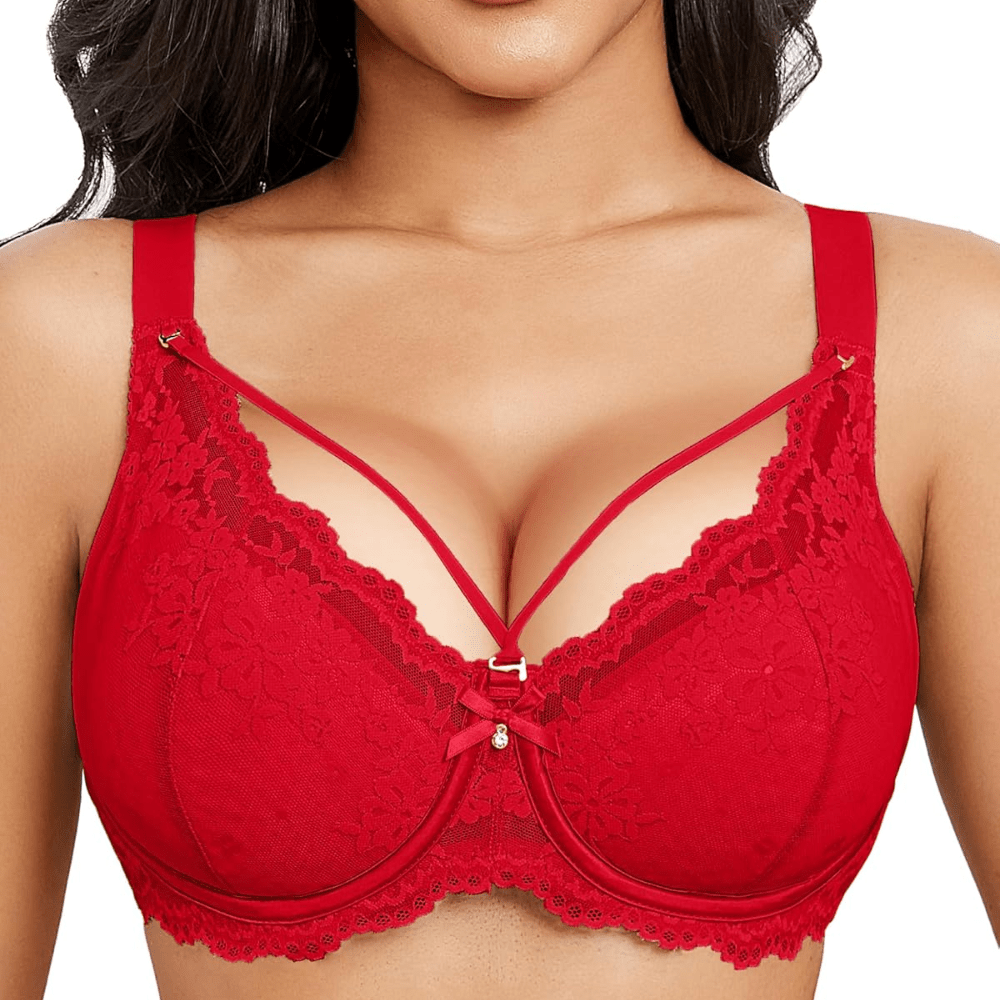 CloudSoft™ Floral Lace Seamless Plus Size Underwire Bra