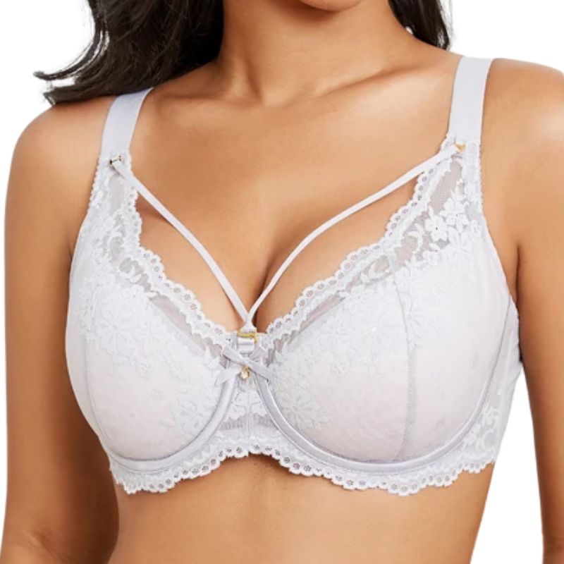 CloudSoft™ Floral Lace Seamless Plus Size Underwire Bra