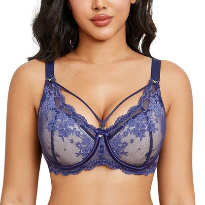 CloudSoft™ Floral Lace Seamless Plus Size Underwire Bra