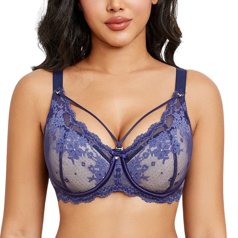 CloudSoft™ Floral Lace Seamless Plus Size Underwire Bra