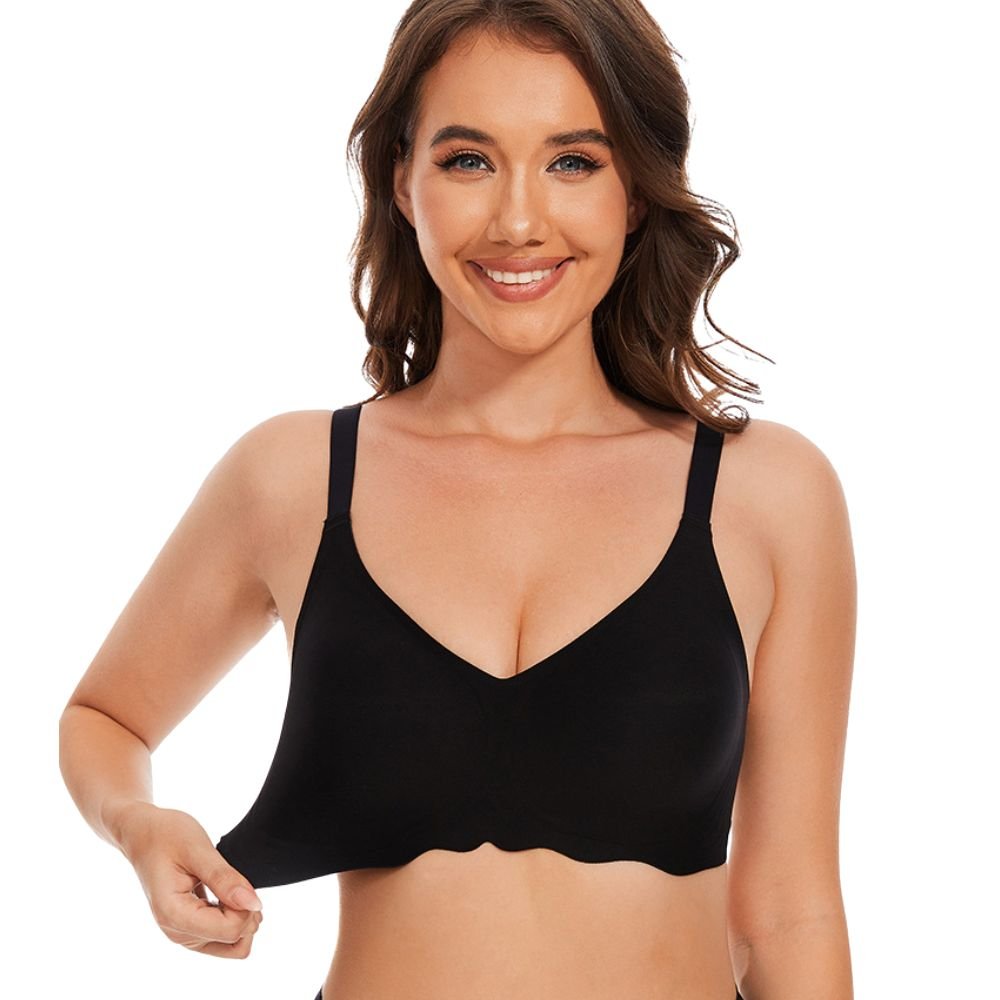 Magic Seamless Floral V-Neck Wireless Bra with Adaptive Fit