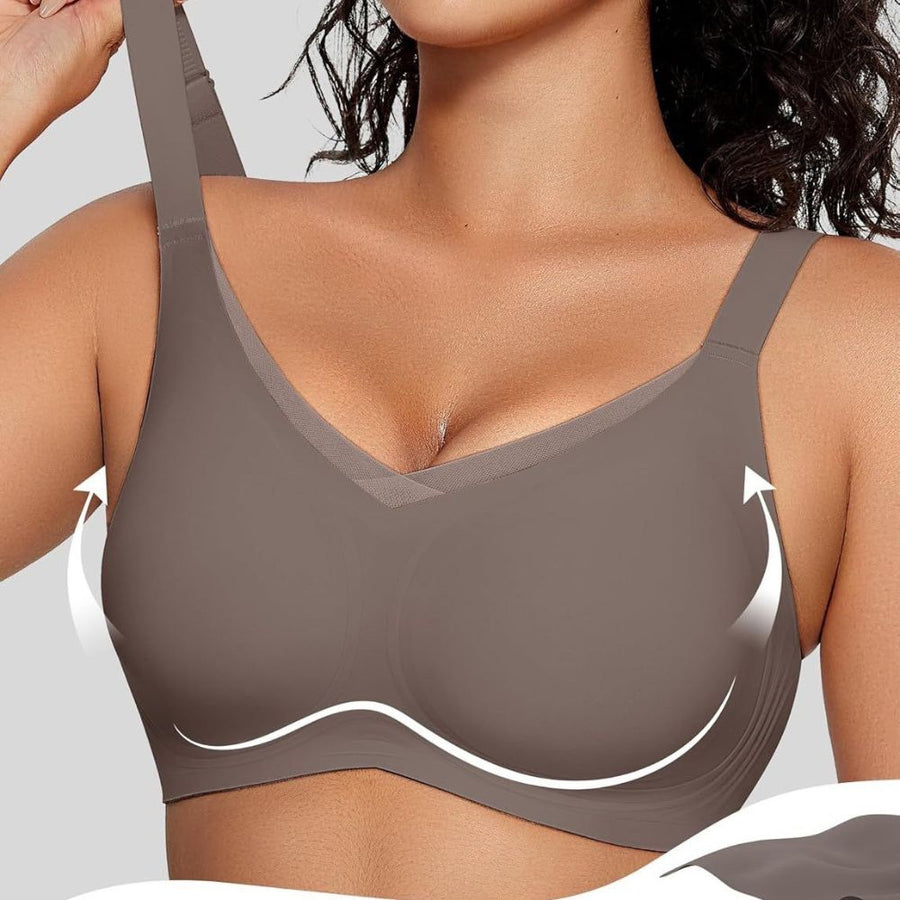 Seamless Wireless Push-Up Bra with Adaptive Fit and Comfort