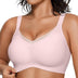 Seamless Wireless Push-Up Bra with Adaptive Fit and Comfort - Pink