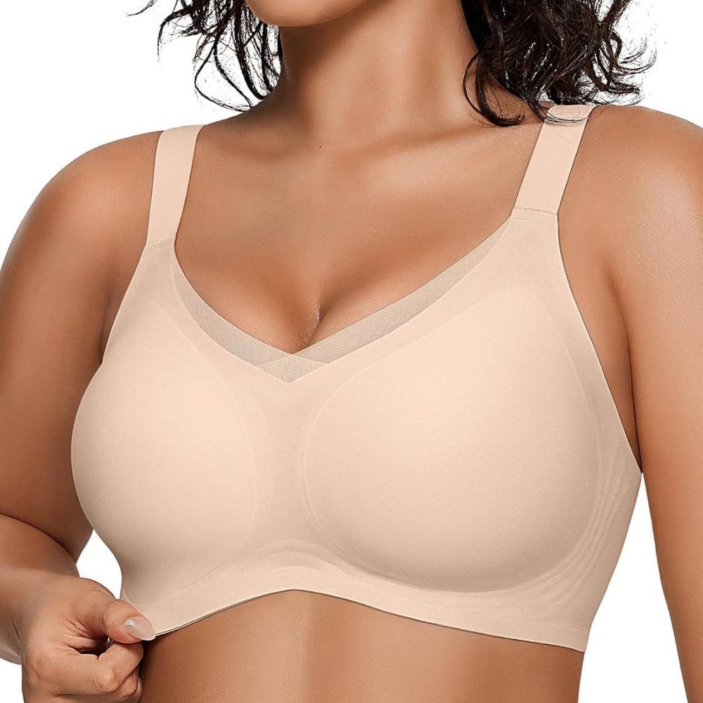 Seamless Wireless Push-Up Bra with Adaptive Fit and Comfort