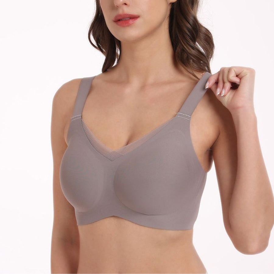 Seamless Wireless Push-Up Bra with Adaptive Fit and Comfort