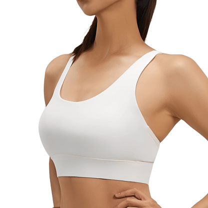 Soft Sculpt Cross-Back Yoga Bra for Enhanced Breathability