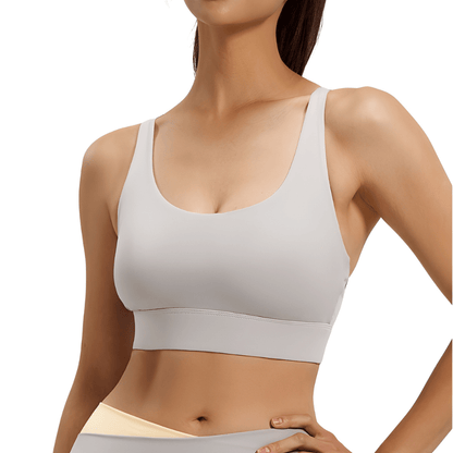 Soft Sculpt Cross-Back Yoga Bra for Enhanced Breathability