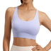 Soft Sculpt Cross-Back Yoga Bra for Enhanced Breathability - Purple