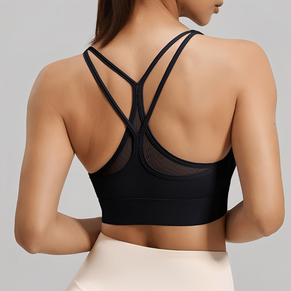 Soft Sculpt Cross-Back Yoga Bra for Enhanced Breathability
