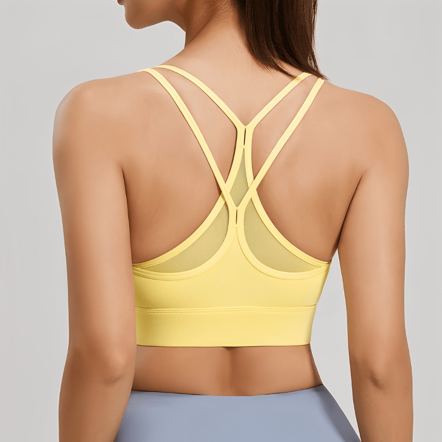 Soft Sculpt Cross-Back Yoga Bra for Enhanced Breathability