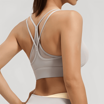 Soft Sculpt Cross-Back Yoga Bra for Enhanced Breathability