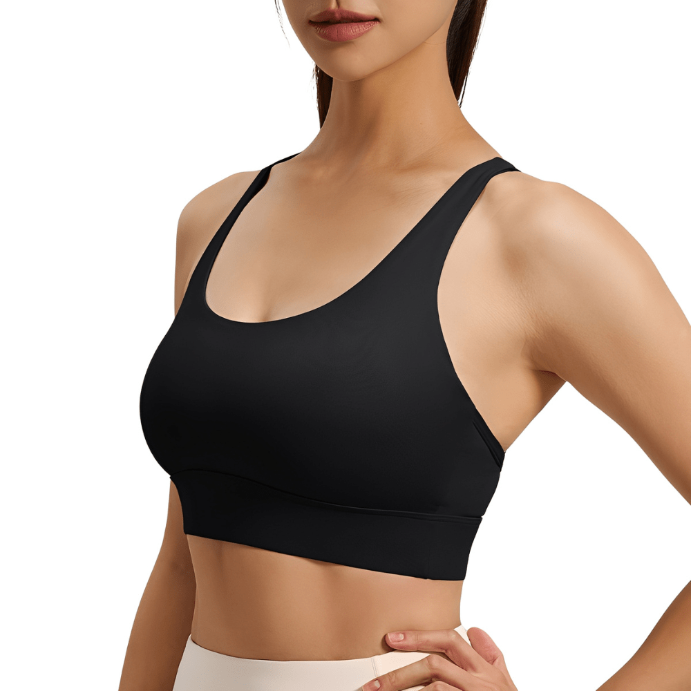 Soft Sculpt Cross-Back Yoga Bra for Enhanced Breathability