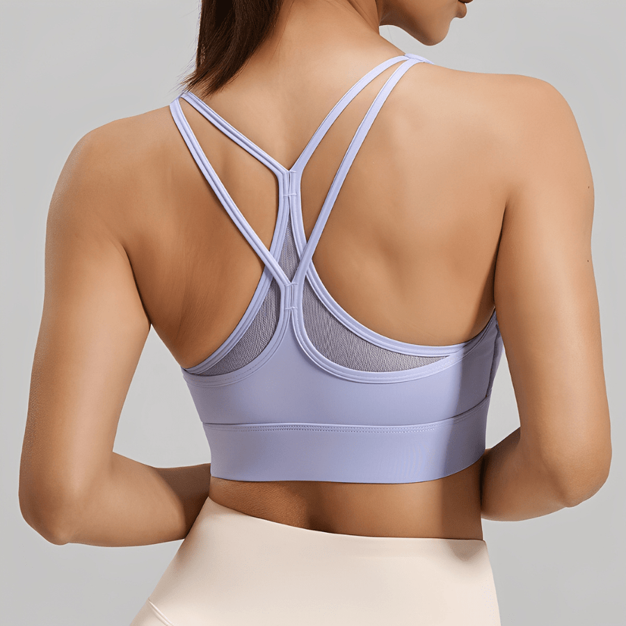 Soft Sculpt Cross-Back Yoga Bra for Enhanced Breathability