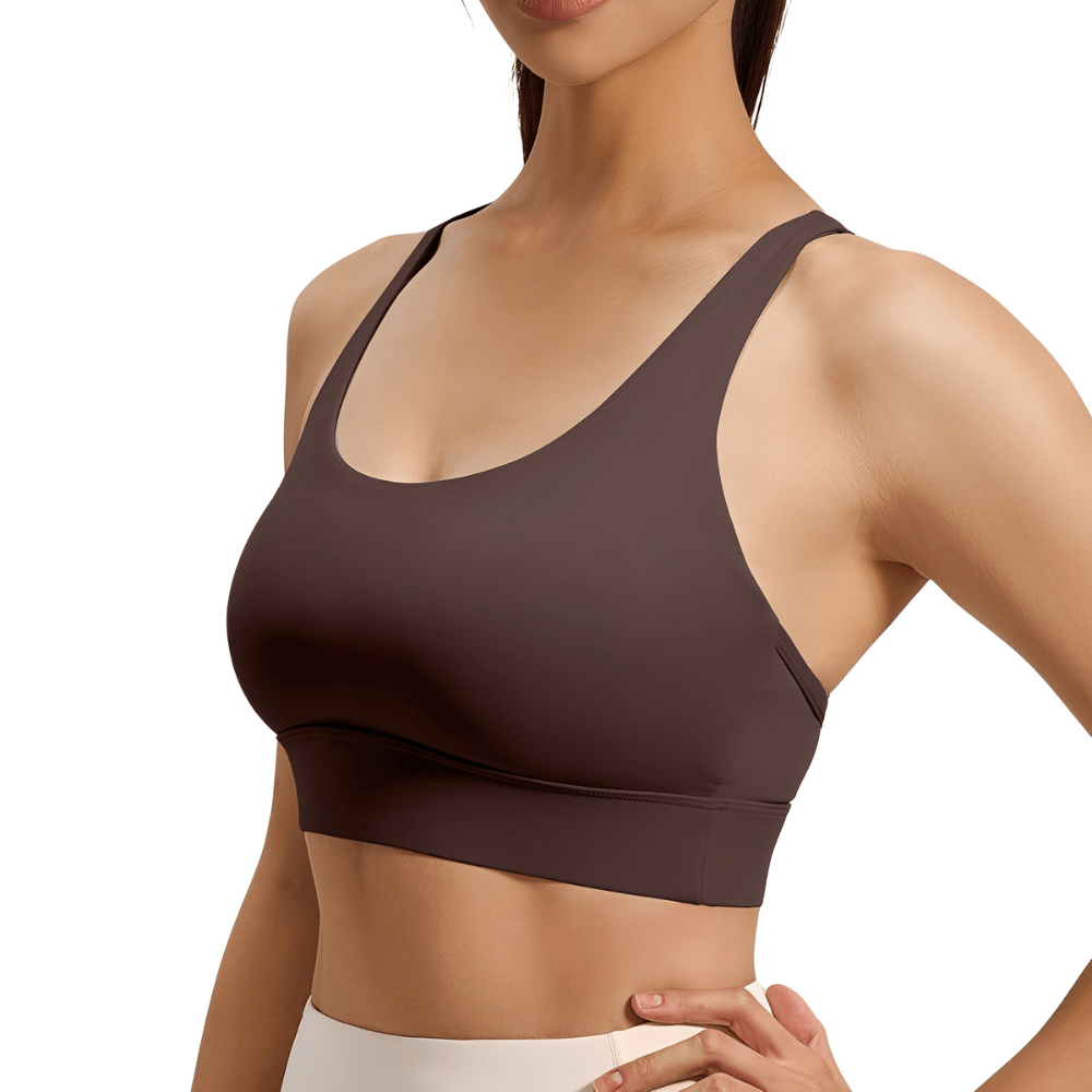 Soft Sculpt Cross-Back Yoga Bra for Enhanced Breathability