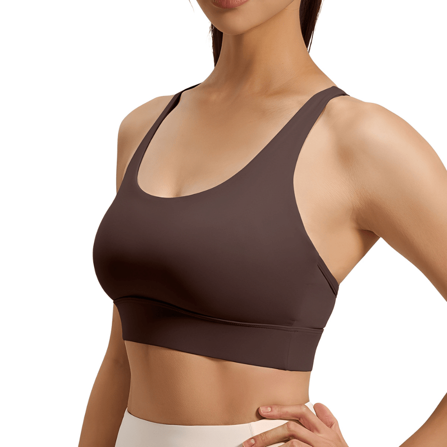 Soft Sculpt Cross-Back Yoga Bra for Enhanced Breathability
