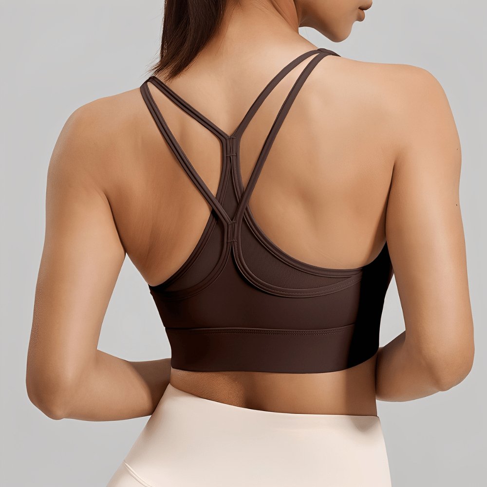Soft Sculpt Cross-Back Yoga Bra for Enhanced Breathability