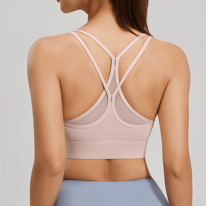 Soft Sculpt Cross-Back Yoga Bra for Enhanced Breathability