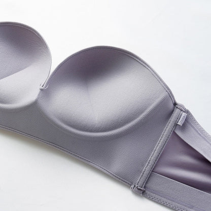 CloudSoft Front-Buckle Strapless Bra with Non-Slip Design