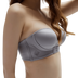 CloudSoft Front-Buckle Strapless Bra with Non-Slip Design - Gray