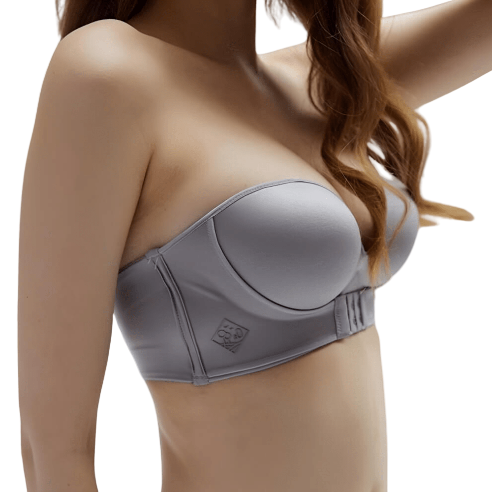 CloudSoft Front-Buckle Strapless Bra with Non-Slip Design