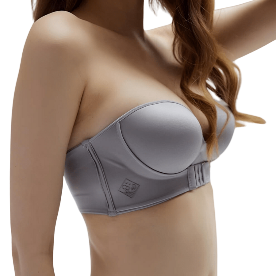 CloudSoft Front-Buckle Strapless Bra with Non-Slip Design
