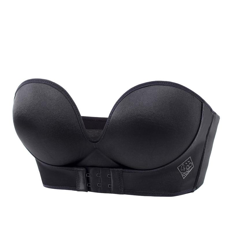 CloudSoft Front-Buckle Strapless Bra with Non-Slip Design